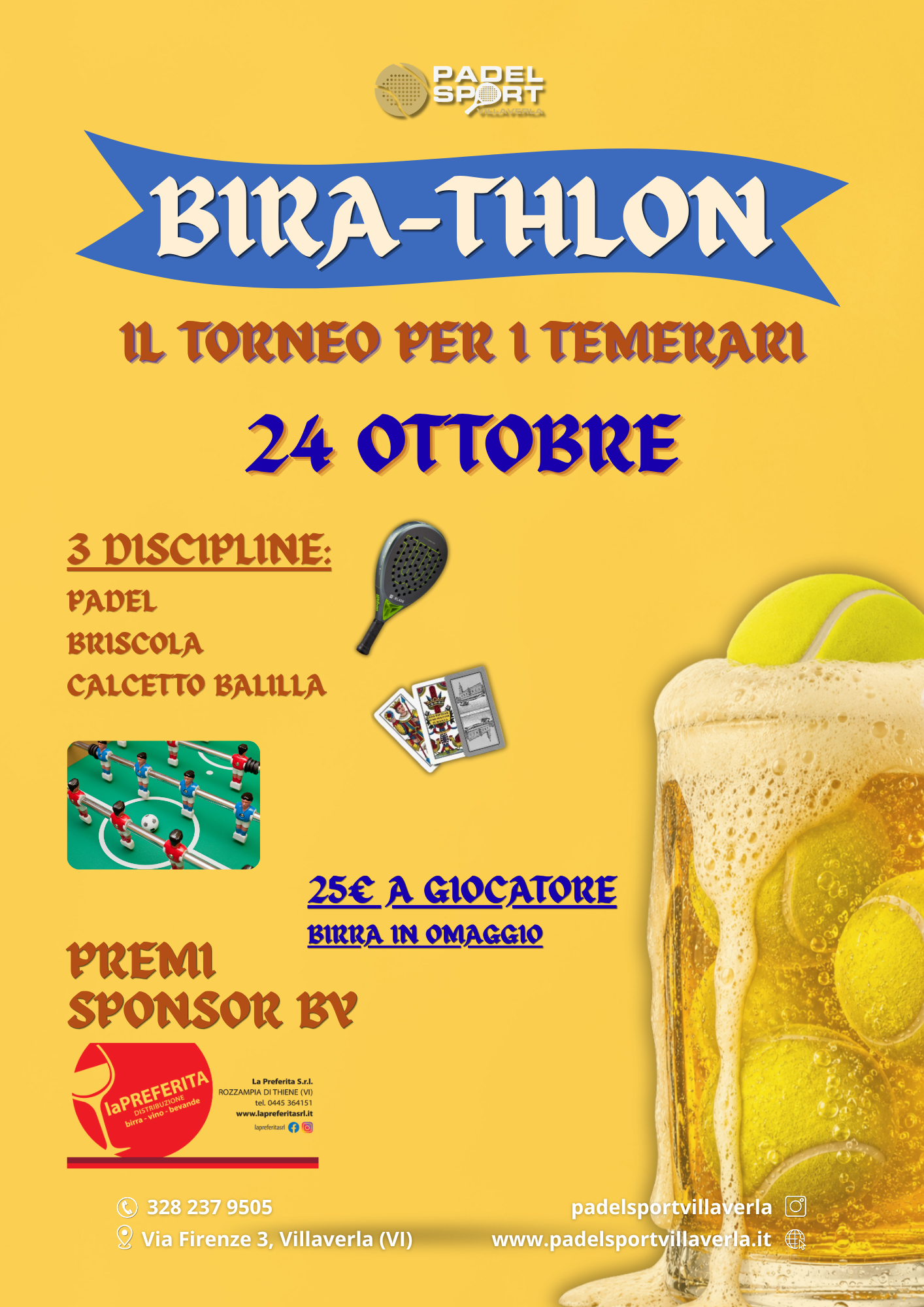 BIRA-THLON: il torneo di padel per i temerari